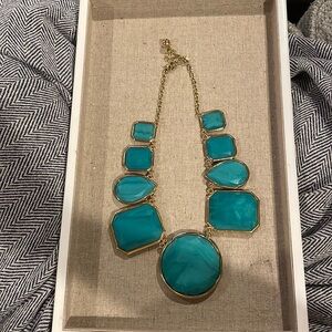 Kate Spade Emerald green and gold necklace